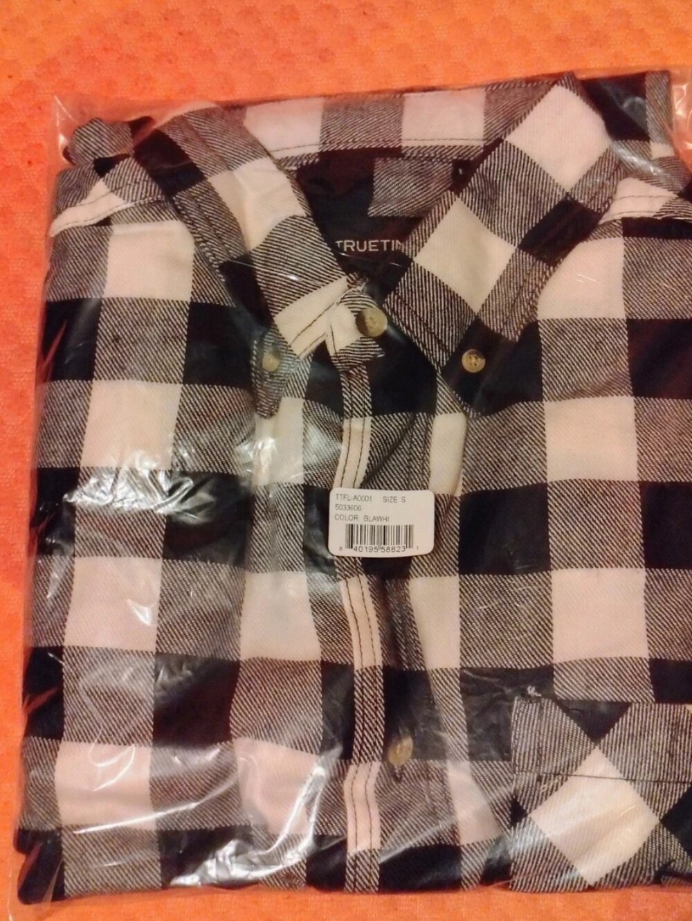 True Timber Men's Black And White Flannel Shirt